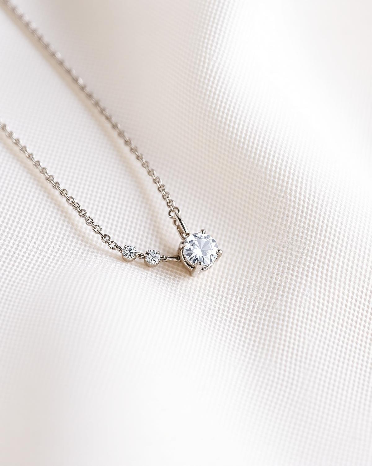 Diamond Necklaces by Luck Xiour — the line of grace